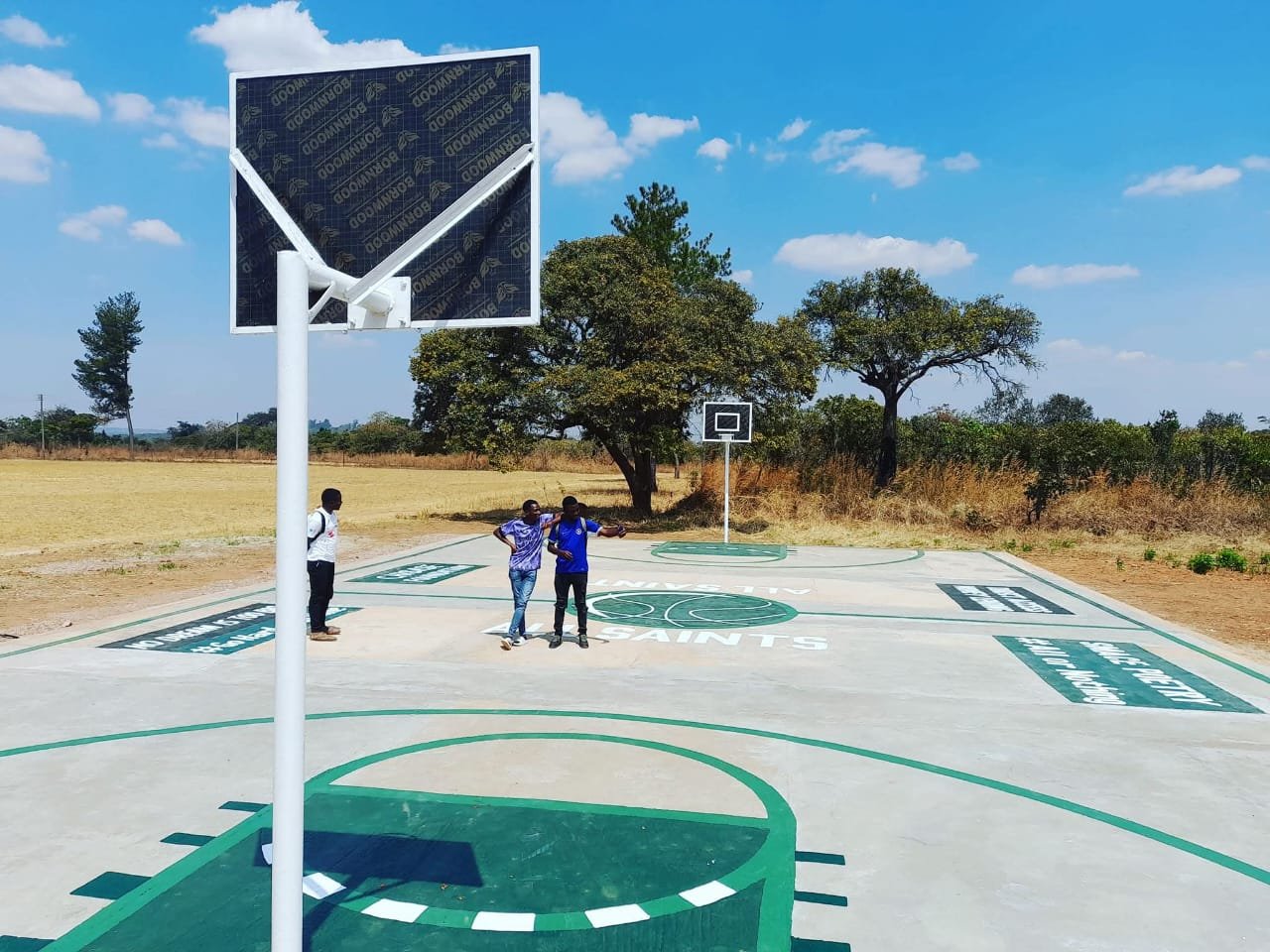 Wide view of the basketball court