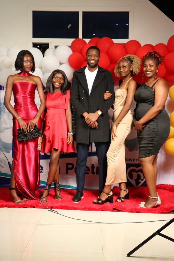 Students at a college gala evening